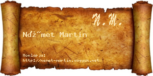 Német Martin névjegykártya